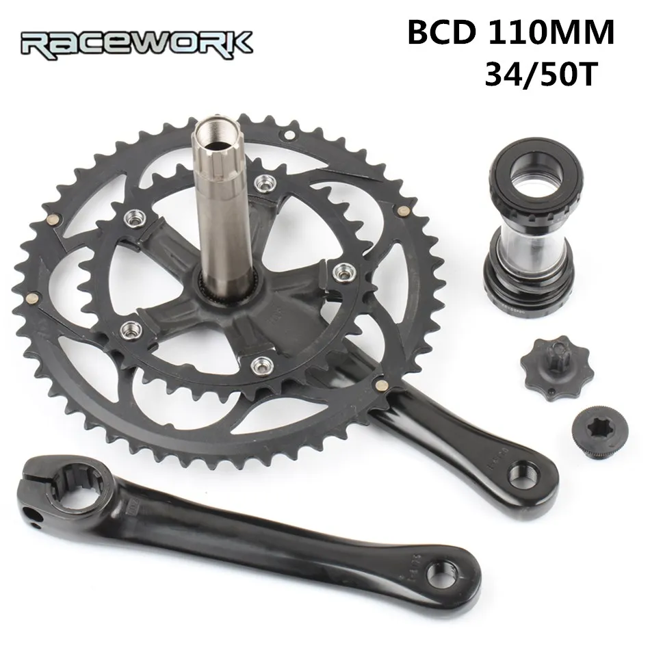 RACEWORK ROAD Crankset 170 мм 110 BCD цепь корона 34T 50T алюминиевый сплав сталь с нижним