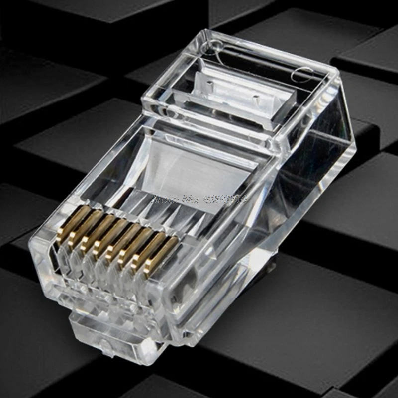 Новинка 25 шт. позолоченный RJ45 сетевой модульный разъем Cat5 CAT5e Разъем 8P8C utp