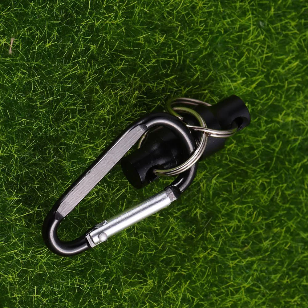 

2 Set Magnetic Hanging Holder Portable Lanyard Clip Carabiners Keychain Hook for Fishing Mountaineering (Black Single Carabiner,