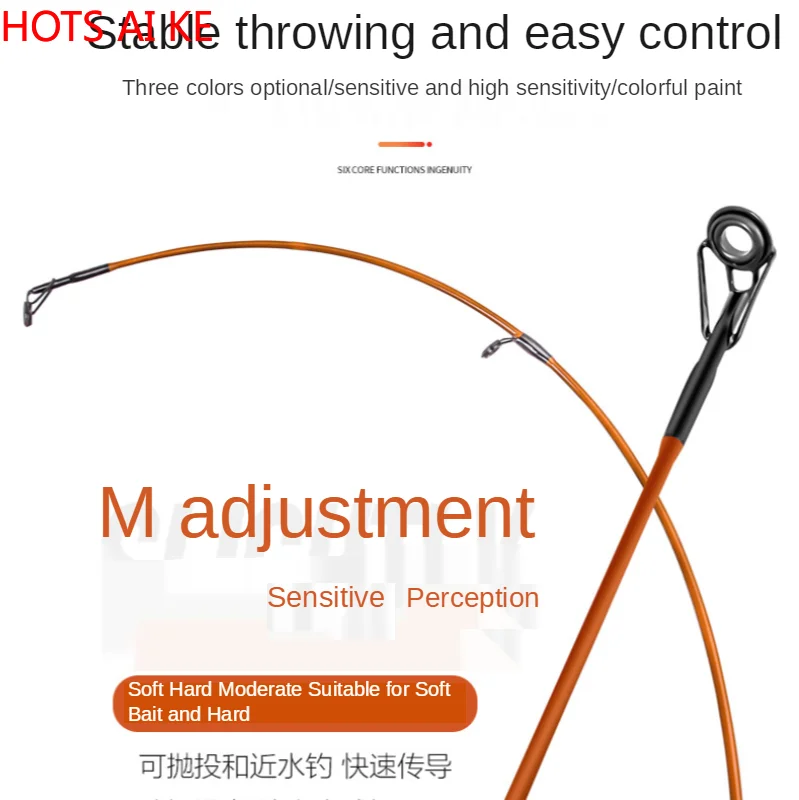 

High Quality Fishing Rod Spinning Hard Carbon Fiber 2 Sections 1.8m Ultra Light M Power Outdoor Fast Speed Fishing Tackle 2021