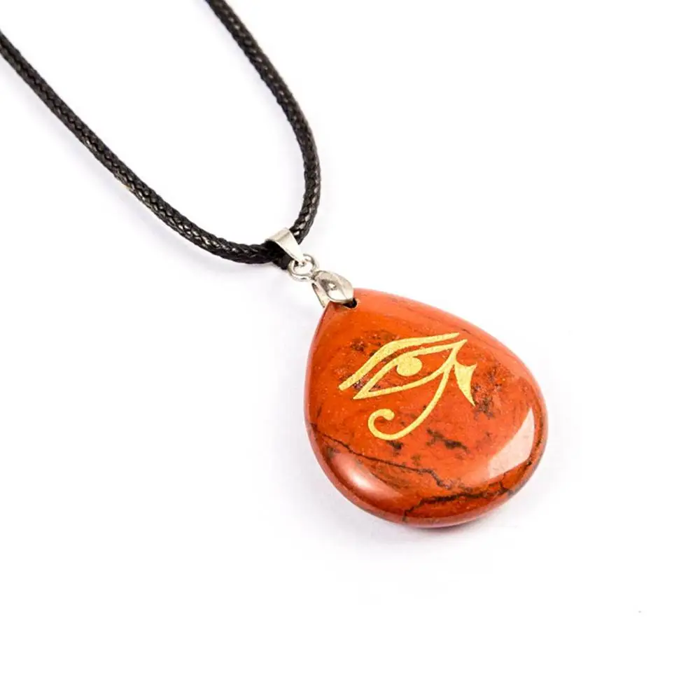 Солнце Бог глаз Хоруса кулон натуральный кристалл дух хранителя символ ожерелье