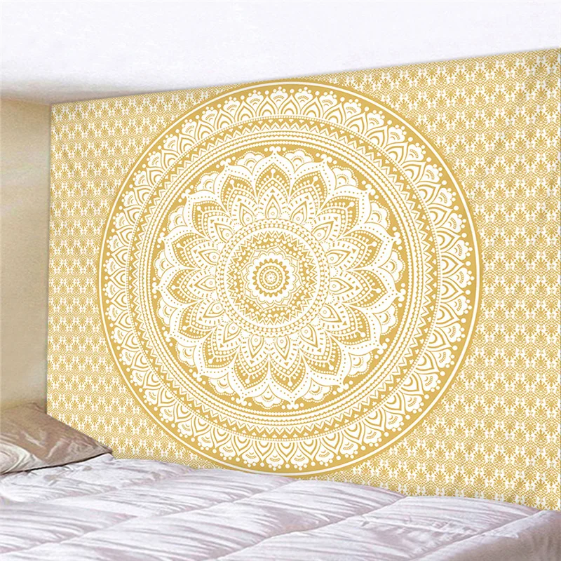 Индийский настенный гобелен мандала ткань психоделический Настенный Коврик