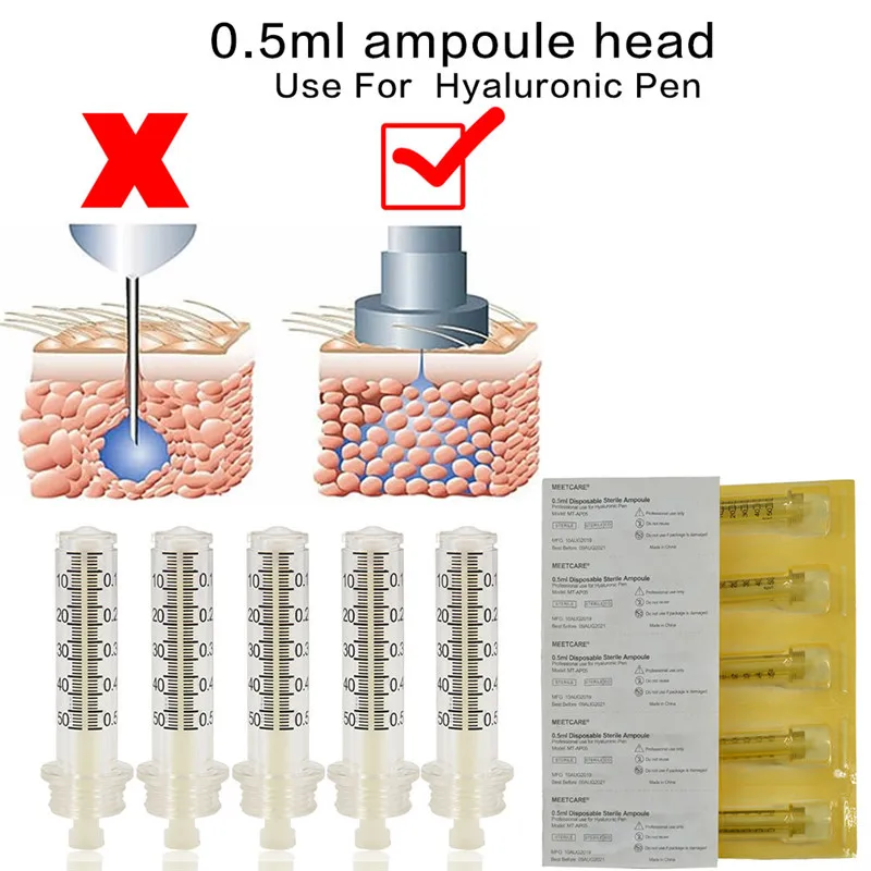 0 5 мл одноразовый стерильный шприц ампулы головка для Гиалуроновый ручка