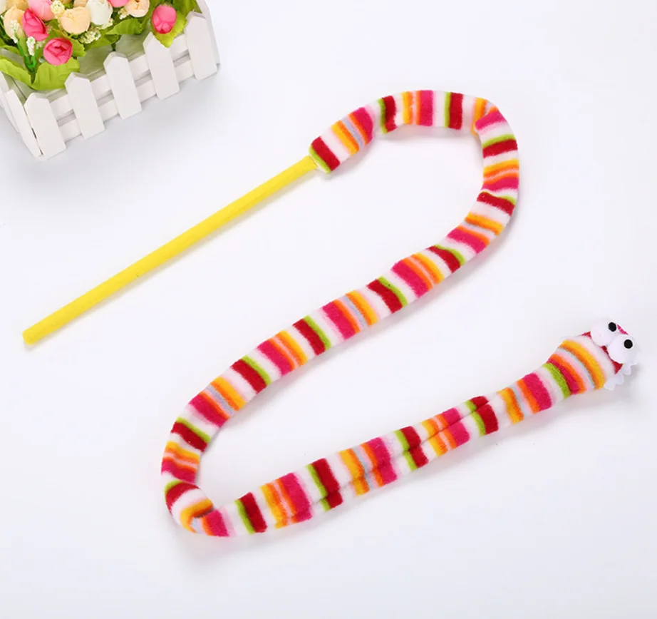 Игрушка для домашних кошек Радужная нарисованная змея игрушка кота Кот горячая