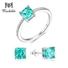 Серьги-кольца женские из серебра Ювелирные наборы с драгоценным камнем пробы с турмалином, с сапфиром