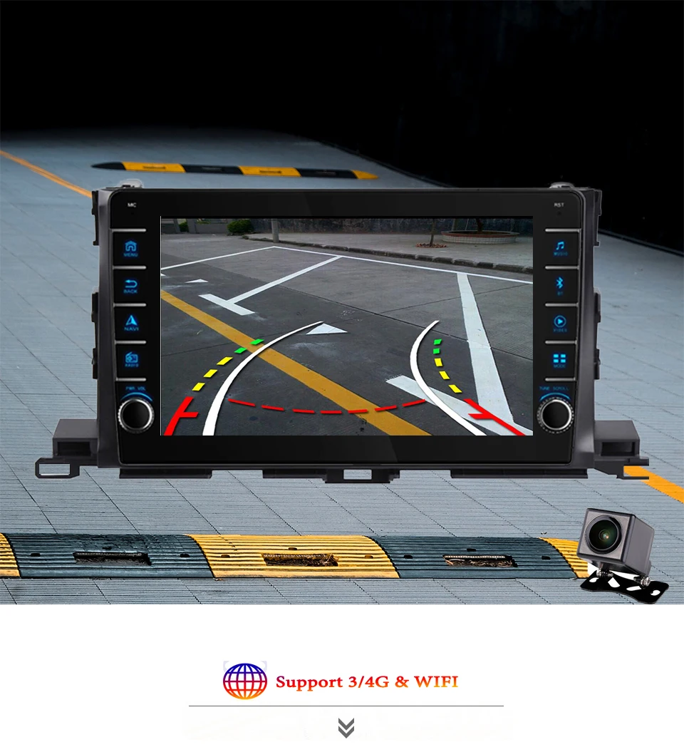 

DSP Android 10.0 Car Radio For Toyota Highlander 3 XU50 2013 2014 2015 2016 - 2020 DVD Navigation GPS Multimedia Player Cassette