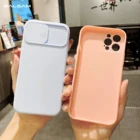 Слайдер для камеры объектив защитный чехол для телефона для Iphone 12 11 Pro XS Max XR 7 8 плюс SE2020 карамельный Мягкий Силиконовый противоударный чехол