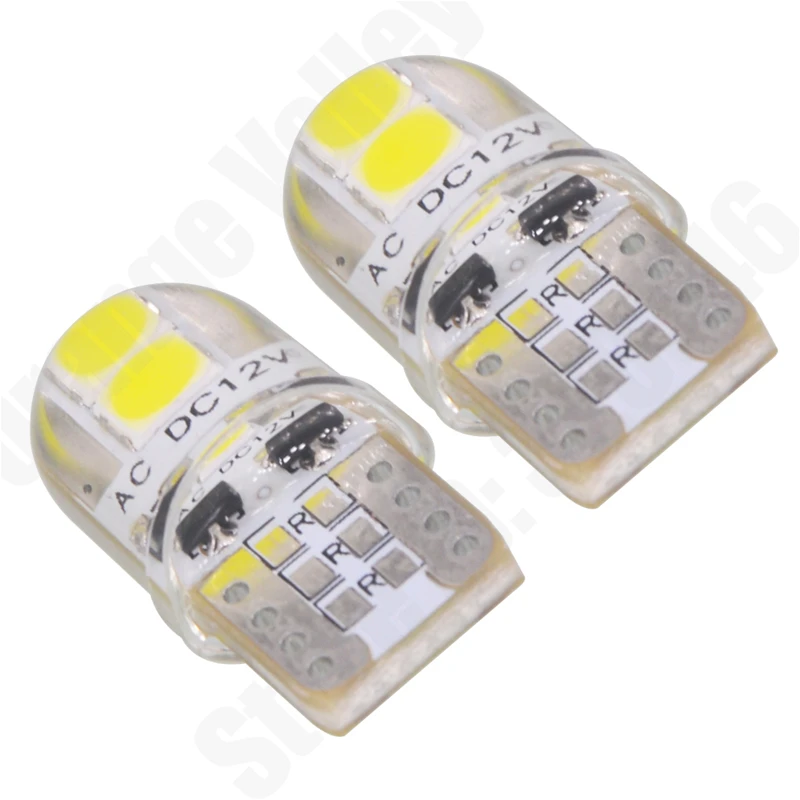 10 шт. автомобильные светодиодсветодиодный лампы W5W T10 194 168 4 SMD 3030 - купить по