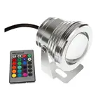 ИК-пульт дистанционного управления 12 в 10 Вт RGB цветные светодиодные прожекторы для бассейна Ландшафтный садовый фонтан подводный Декор IP67 водонепроницаемые прожекторы лампа