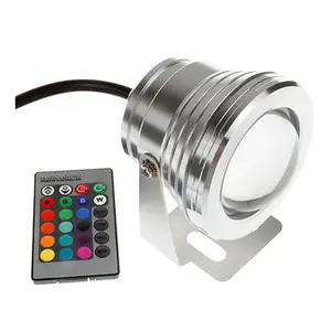 ИК-пульт дистанционного управления 12 в 10 Вт RGB цветные светодиодные прожекторы для бассейна Ландшафтный садовый фонтан подводный Декор IP67 водонепроницаемые прожекторы лампа