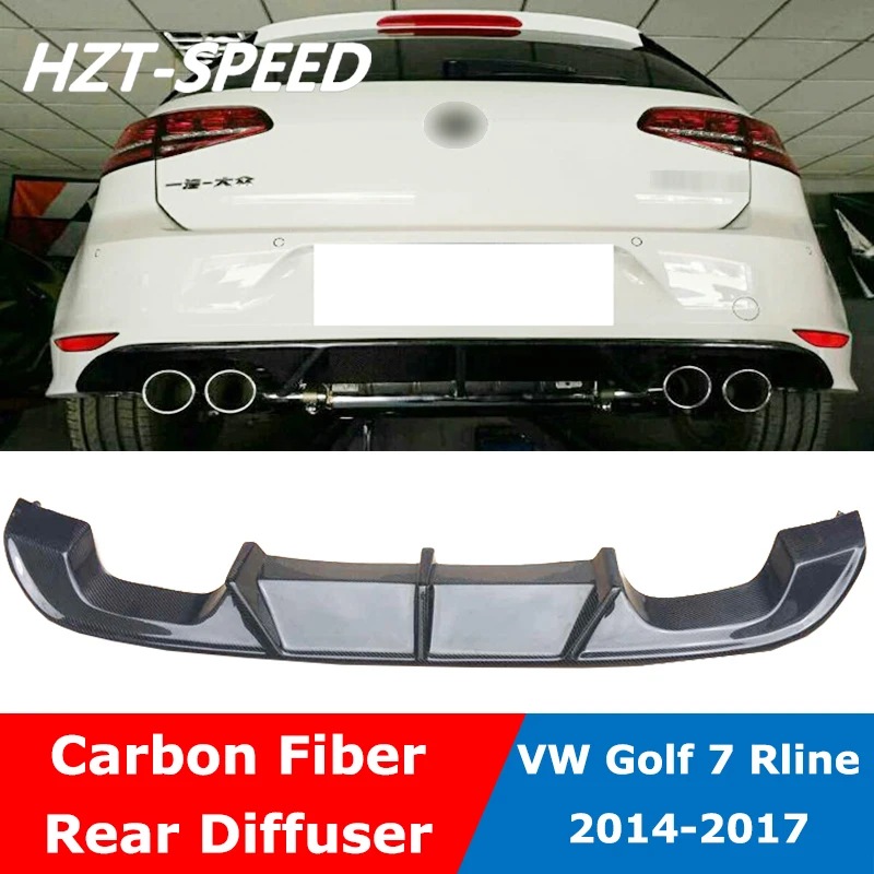 Golf 7 Rline R Style углеволоконный задний бампер спойлер для Volkswagen VW MK хэтчбек 2014 2017|Амортизаторы| |