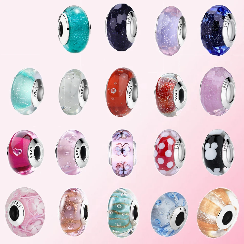 

Женский браслет из серебра 2021 пробы, с разноцветными Шармами