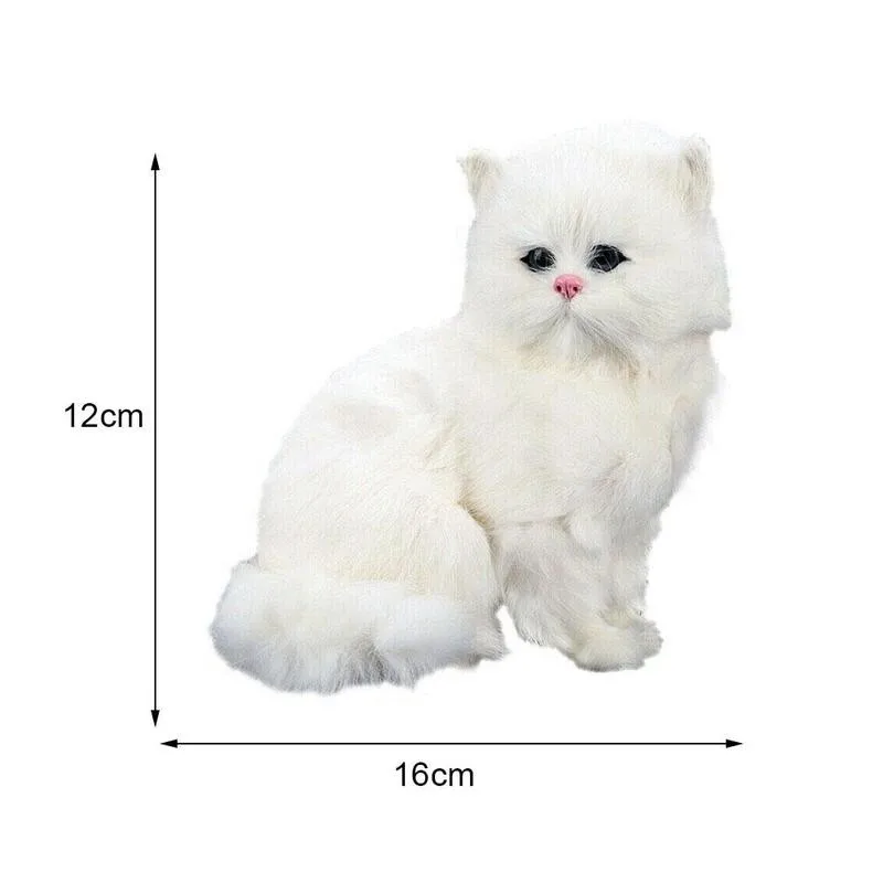 

Realistic Cute Simulation Stuffed Plush White Persian Decor Dolls Girls Table Animal Toys Boys Kids Simulation Cats Home Ca A0T7