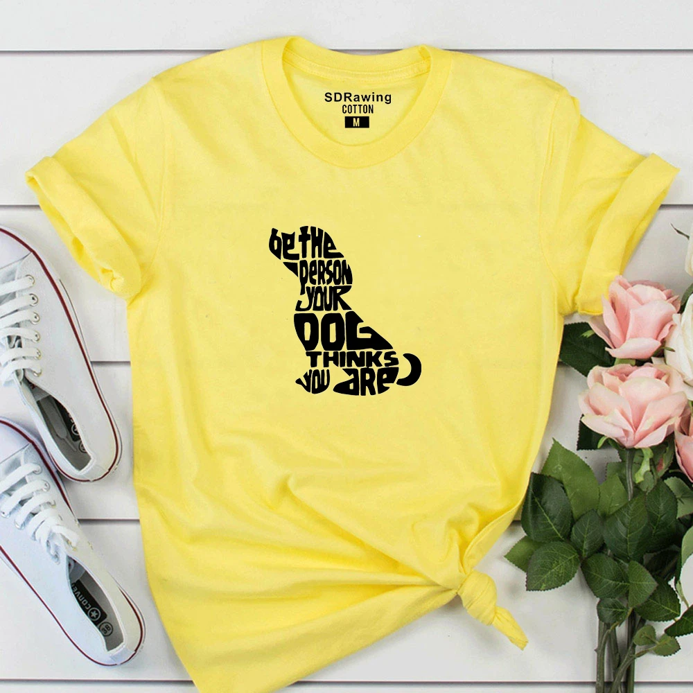 Футболка с принтом собаки футболка изображением животного будьте человеком ваша