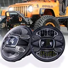 7-дюймовый светодиодный налобный фонарь, Круглый ходовой фонарь Darytime, светодиодный налобный фонарь для Jeep Wrangler JK TJ Off Road Lada Niva 4x4 Harley мотоцикла