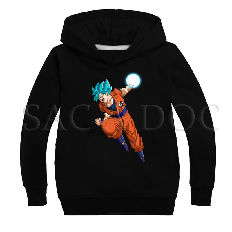 Hoodies 17 Модные толстовки с капюшоном с принтом «Жемчуг дракона»; толстовки для маленьких мальчиков и девочек; детские зимние тонкие топы с длинными рукавами; детская повседневная одежда - Цвет: Hoodies 17