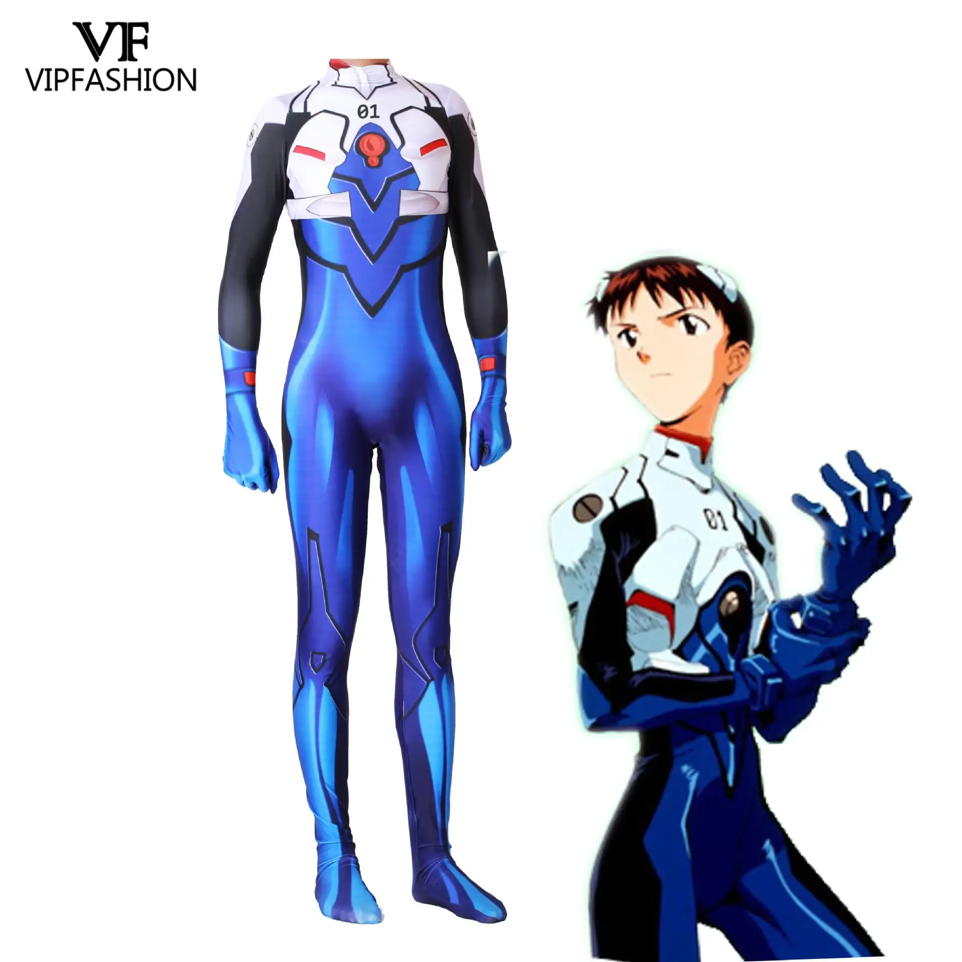 VIP куртка с гусиным 3D печатных Аска Лэнгли сорью (Evangelion Косплей Костюм скафандра