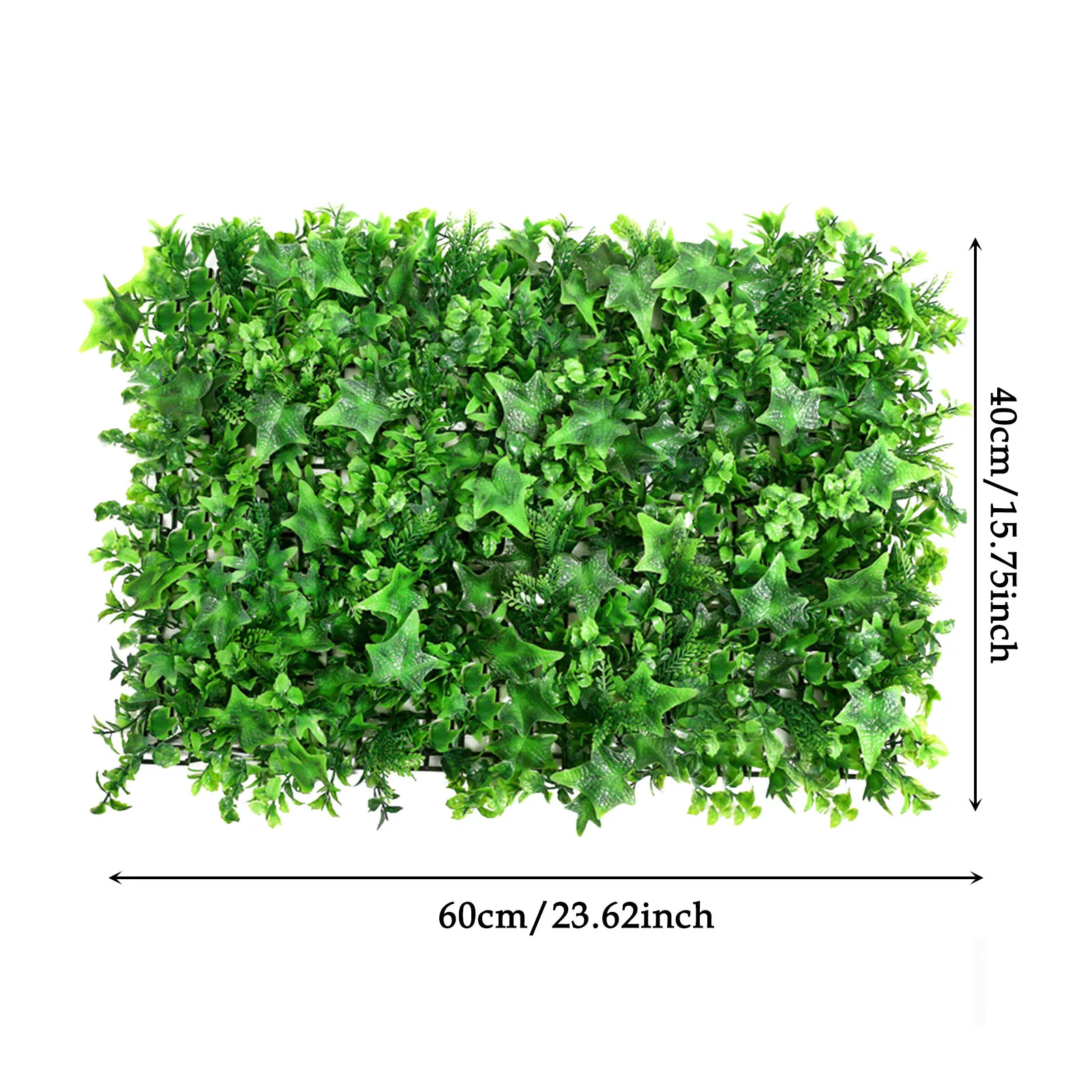 

40x60CM Artificial Leaf Hedge Board Plant Hedge Panel Noise Reduction UV Protected Privacy Fence Screen For Backyard Garden