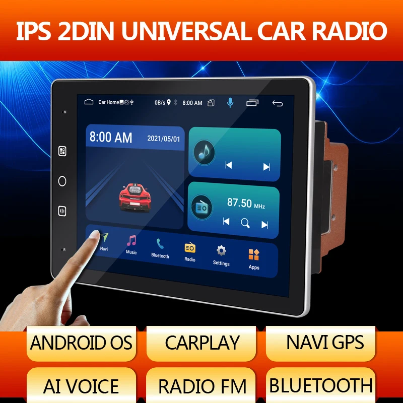 Авто мотоцикл вращение 2DIN автомобиль Android универсальный Радио стерео IPS Tesla GPS WIFI