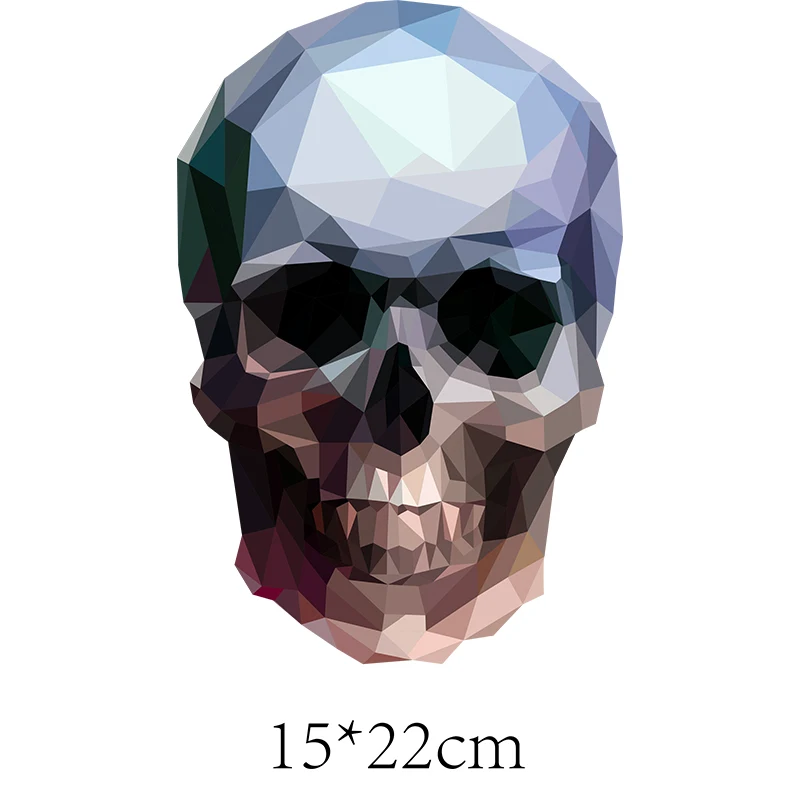 Красный череп патчи Термальность наклейки на одежде термонаклейки для одежды