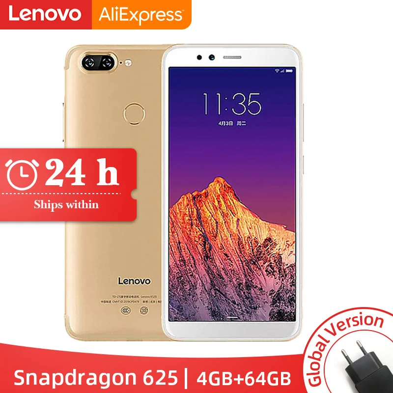 Глобальный Встроенная память lenovo S5 K520 4 GB 64 GB Snapdragon 625 Octa core 13MP двойная задняя камера 16MP Передняя камера Face ID смартфон 4 K