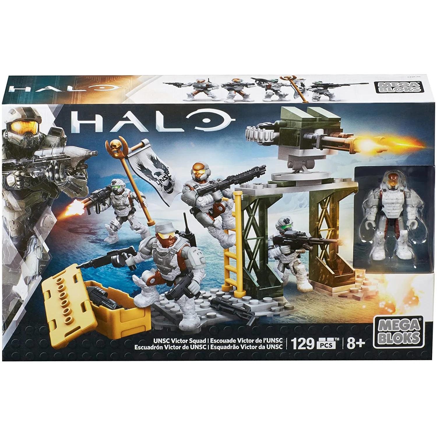 Игровой набор Mega Bloks Halo Promethean Warrior Fireteam Rhino UNSC Taurus игровой подарок для детей |