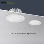 IP65 Водонепроницаемый светодиодный вниз светильник 5 Вт, 7 Вт, 9 Вт, 12 Вт, 15 Вт Водонепроницаемый встраиваемый светильник светодиодный потолочный Точечный светильник для Ванная комната Светильник ing светильники