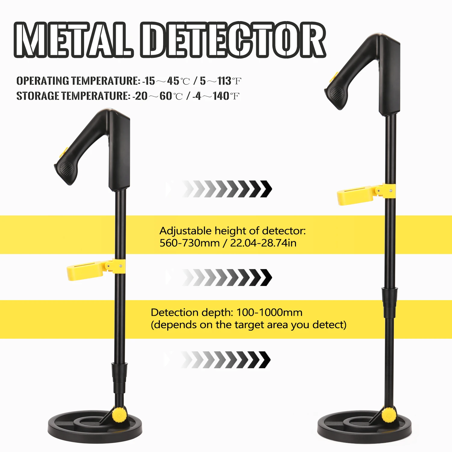 

Children Handheld Metal Detector Gold Silver Jewelry Seeker Metal Finder with Sound Alarm LED Light Indication