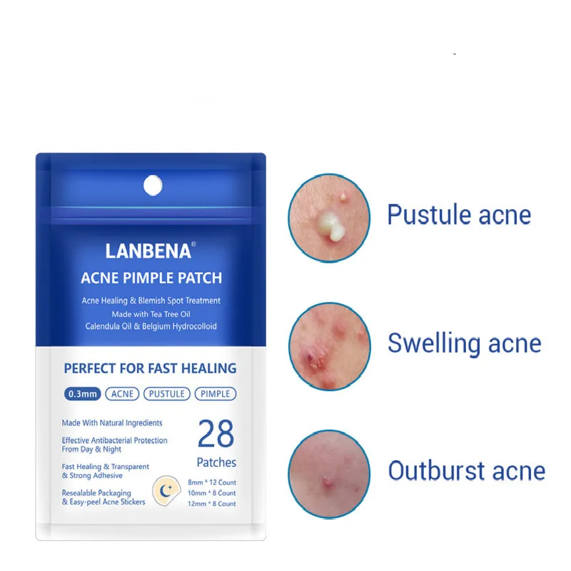 28 шт/1 лот Патчи от акне Невидимый водонепроницаемый лечение палка ночное