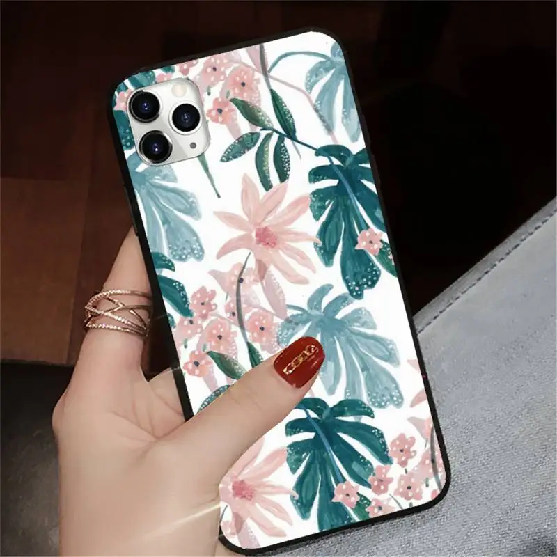 

Retro Leaves aesthetics Phone Case for iPhone 11 12 pro XS MAX 8 7 6 6S Plus X 5S SE 2020 XR