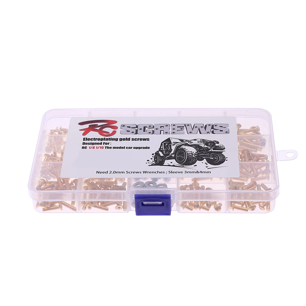 Stainless Steel Gold Screw Set Classic Colors and Simple Durable Design for RC Off-road Truck Car Model Parts Universal | Игрушки и