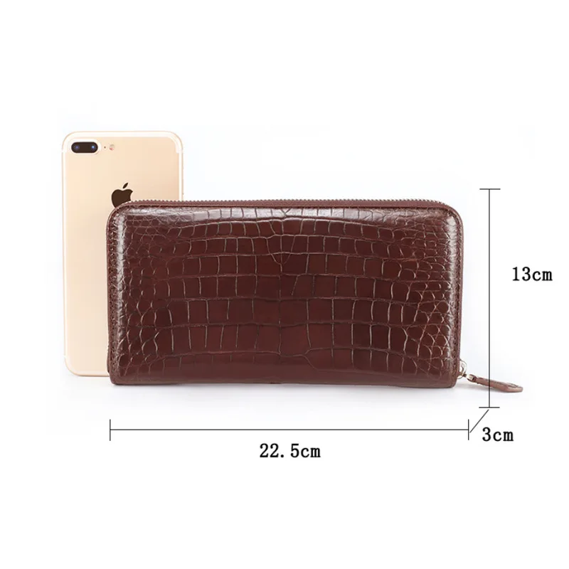 

Thailand crocodile belly men's purse trendy business genuine leather wallet handbag for men wallets HOT sale carteira masculina