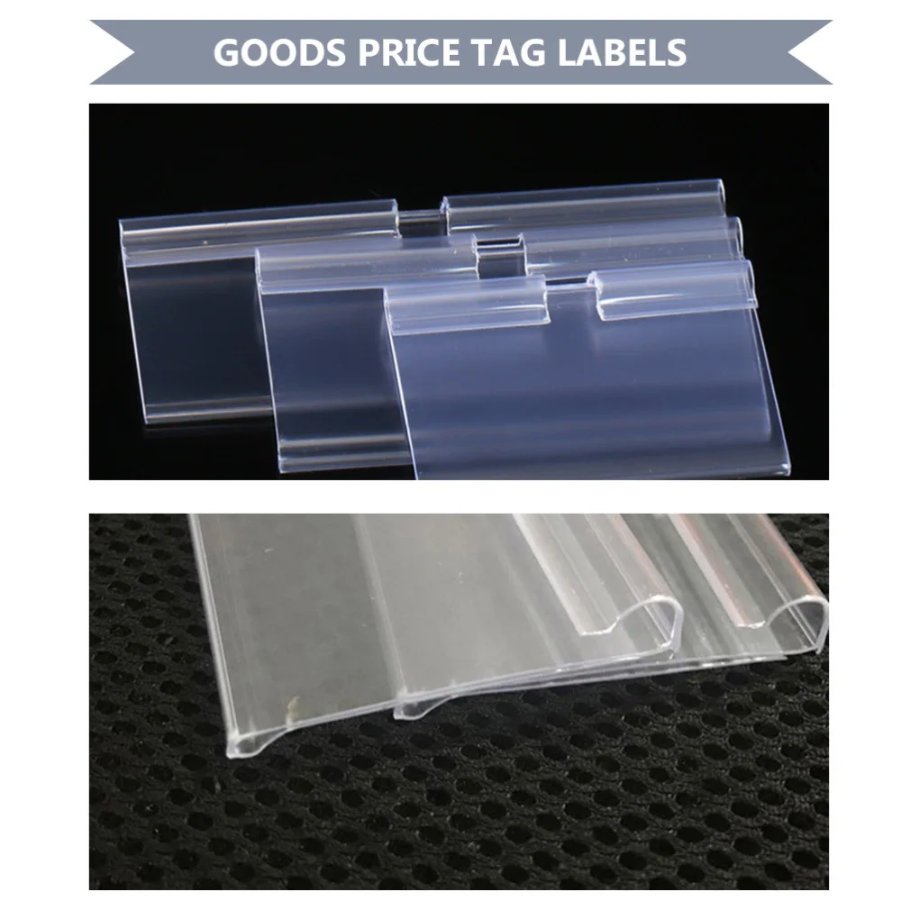 

30Pcs Labels Supermarket Shelf Price Tag Labels Shelf Tags (Transparent)