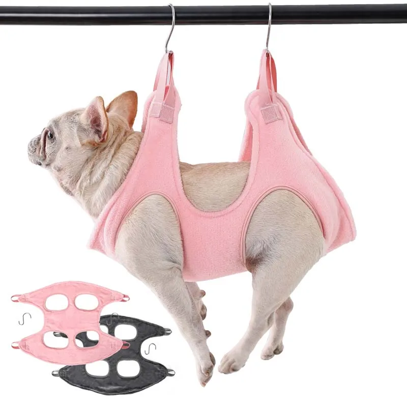 

Dog Grooming Hammock Helper Pet Accessories Soft Fleece Nail Clip Trim Bag Cat Puppy Doggy Beauty Restraint Tool Pink Grey