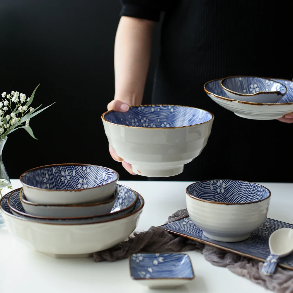 EECAMAIL вишневый цвет креативная Керамика в японском стиле искусственный суп рамен