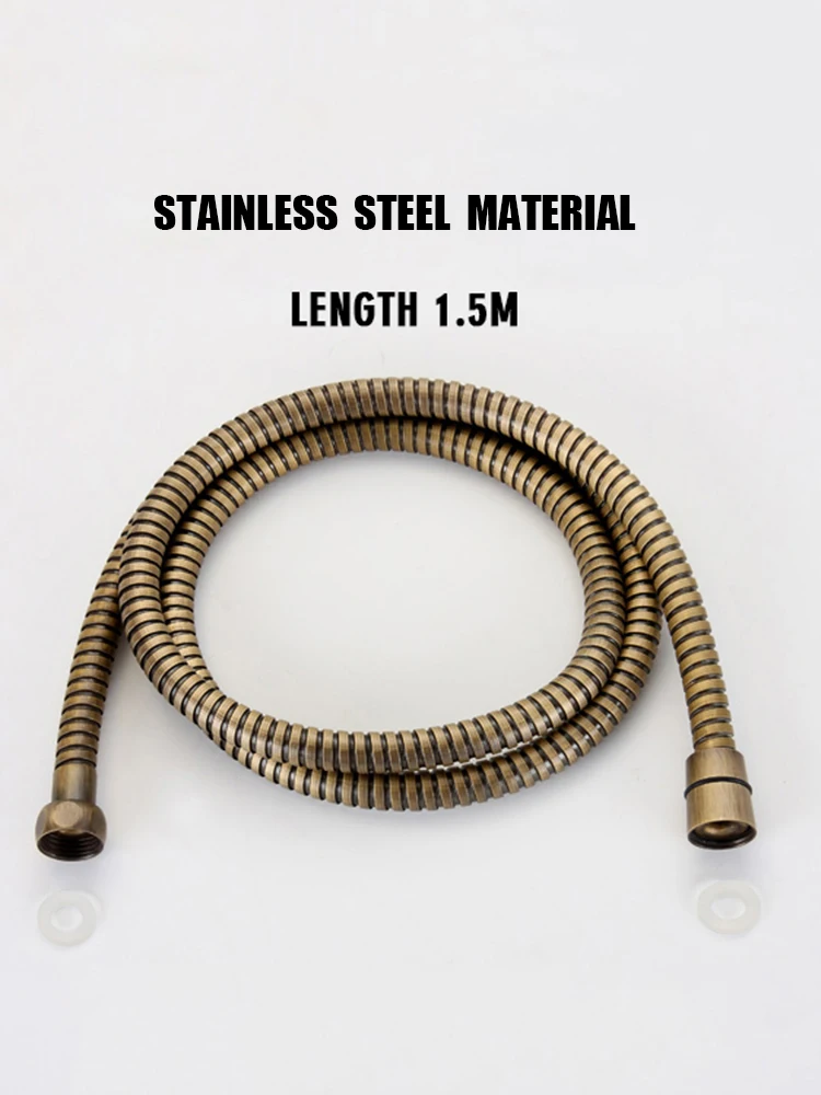 

Античный душевой шланг из нержавеющей стали взрывозащищенный металлический резьбовой шланг Аксессуары для душа Медь