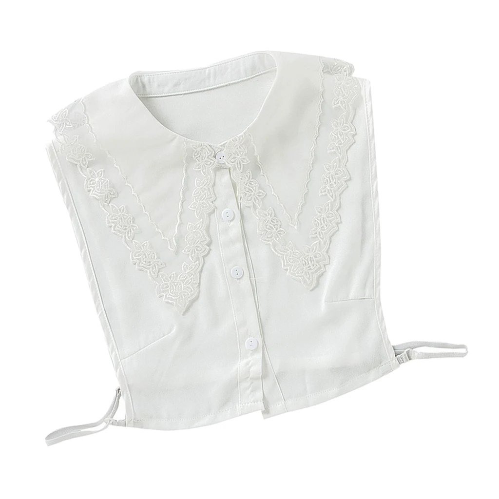 

Cotton Women Detachable Lapel Shirt Fake False Collar Removable Neck Collar