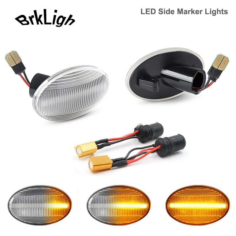 

2Pcs Car Dynamic LED Front Fender Side Marker Lihgt Turn Signal Lamp For Opel Astra F Corsa B C Combo C Meriva A Tirgra A Sintra