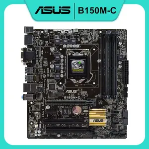 asus b150m c intel b150 b150m ddr4 lga 1151 support core i3 6098p i5 6500t cpus sata 3 usb 3 0 pci e x16 desktop motherboard free global shipping