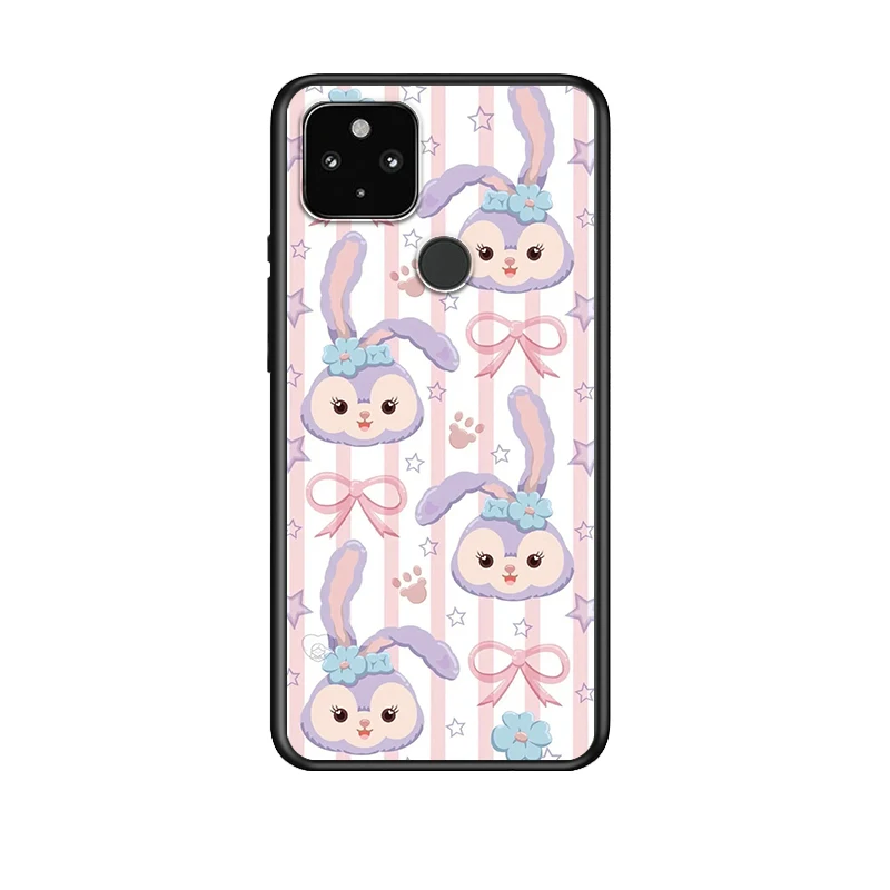 

Duffy Disney Bear Cute Shockproof Cover for Google Pixel 5 4 5A 4A XL 5G Black Phone Case Shell Soft Fundas Coque Capa