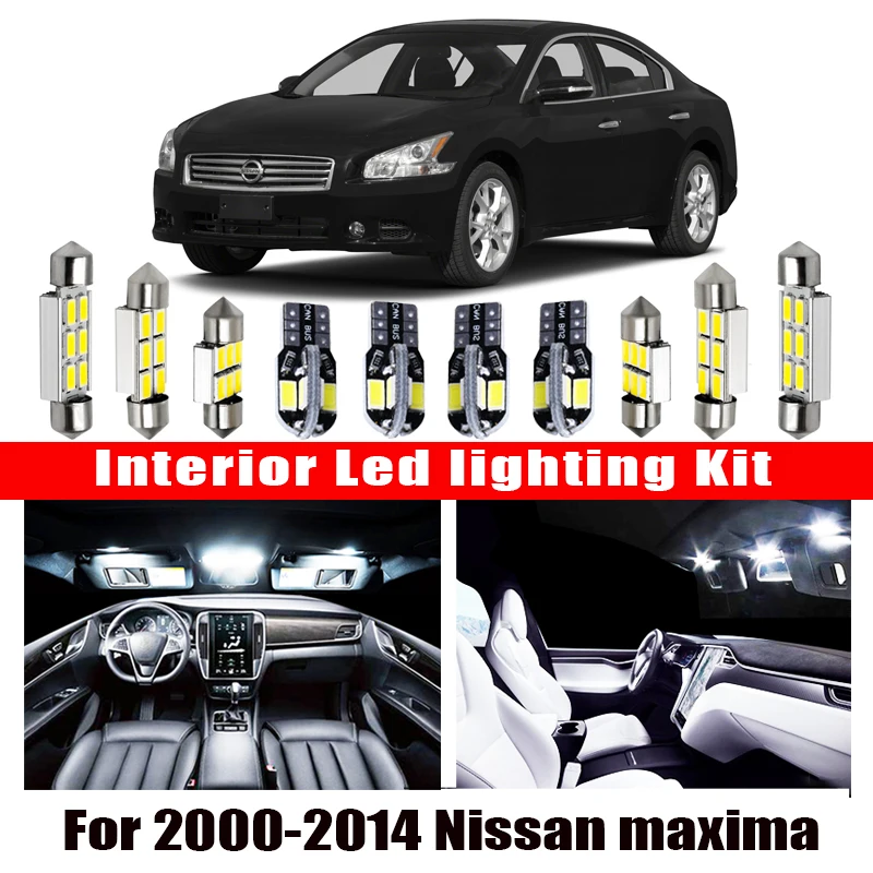 Автомобильные аксессуары для Nissan maxima 2000 2014 белый цвет Canbus без ошибок