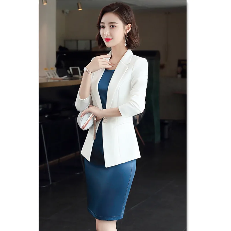 Женское Деловое платье больших размеров офисный костюм из 2 предметов офисная