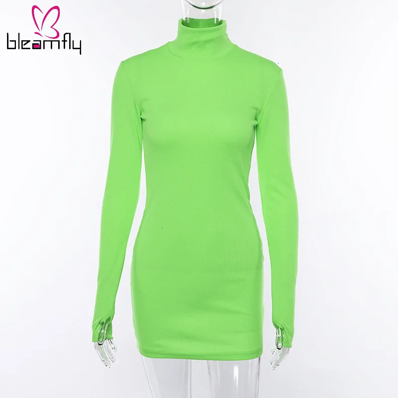 Водолазка с длинным рукавом вязаный свитер платье сексуальное повседневное