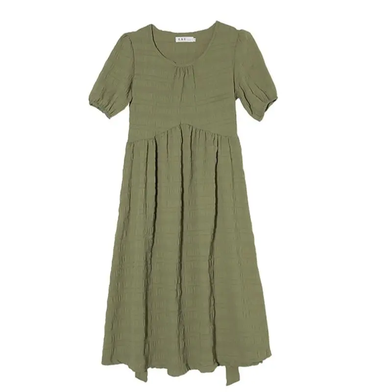 

Japanese Korean Maternity Dress Summer Dress 2020 Summer New Mid-Length Loose Expandable Short-Sleeved Maternity Dress