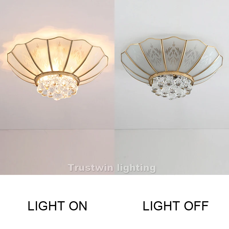 Американский Европейский корпус цветок формы стекла Хрустальный потолочный