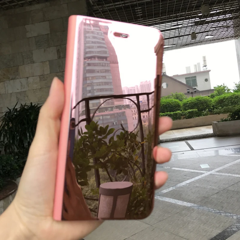 Умный зеркальный флип чехол для телефона samsung Galaxy S10E S9 S8 S10 плюс S7 край пленка