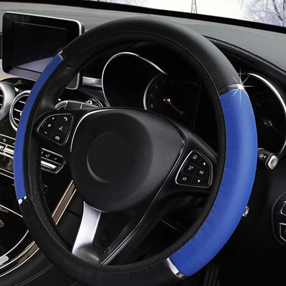 Кожаный чехол рулевого колеса автомобиля 2019 противоскользящая защита для 37-38 см |