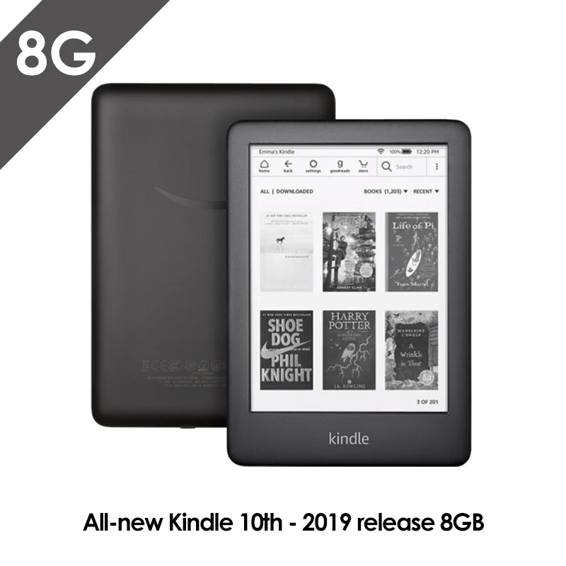 Новая электронная книга Kindle Black 2019 версия со встроенной подсветкой спереди Wi-Fi 8