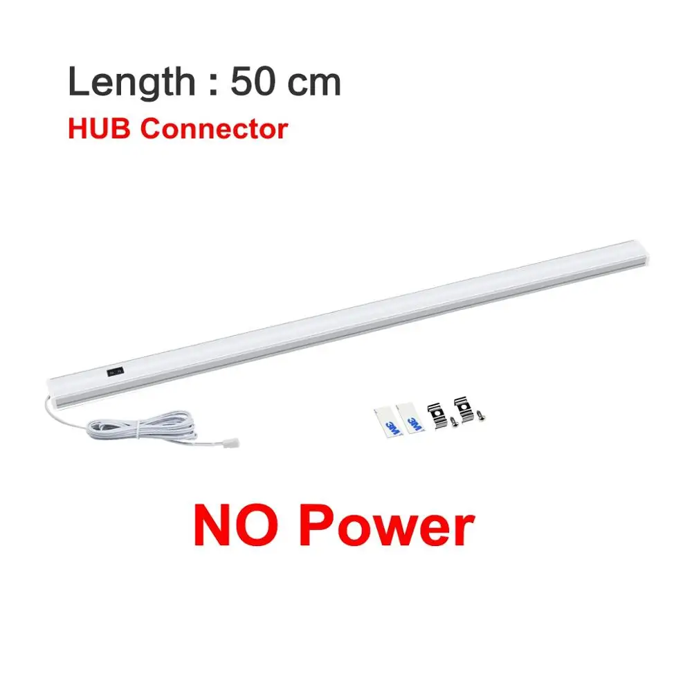 50cm Without Power Ручной волны Управление Освещение для кухни светодиодный бар светильник шкаф бар светодиодный светильник 30/50 см движения Сенсор ручная развертка развертки Освещение для кухни - Испускаемый цвет: 50cm Without Power