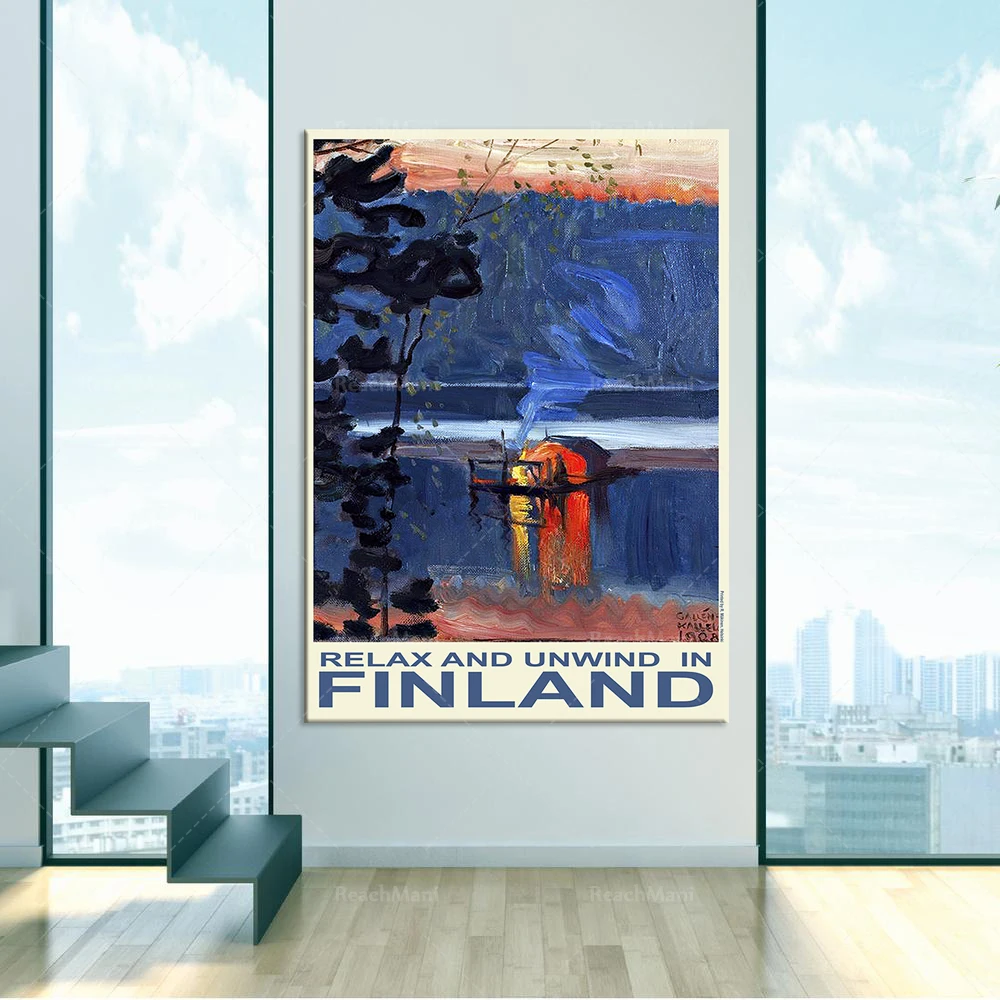 

Finland Travel Poster Finland Wall Art Scandinavian